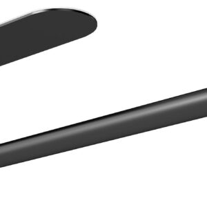 Under Cabinet Paper Towel Holder for Kitchen, Upgraded Heavy Duty Double Pole Design, Both Available in Adhesive & Screws, Self-Adhesive Bar Rack for Kitchen Towel, Stainless Steel, Black